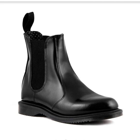 Dr. Martens Flora Smooth Women's Chelsea Boot Black Leather Size 6 EUC Boho - Picture 2 of 10